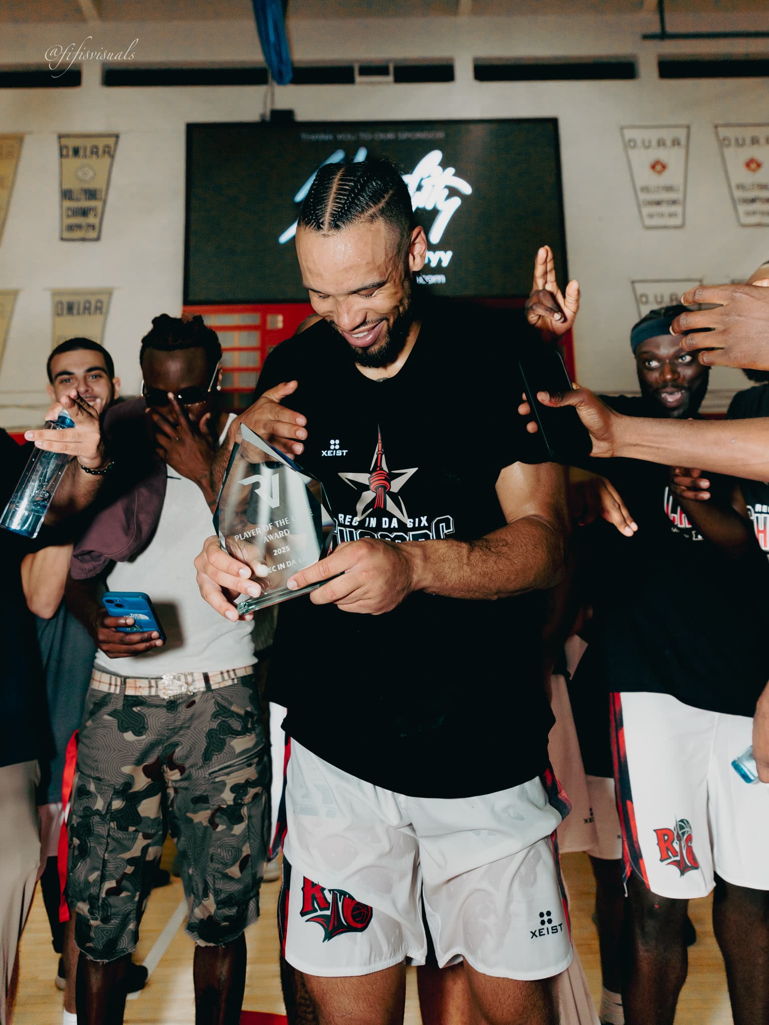 Recinda6ix pro-am basketball action during a live community event